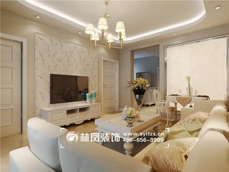 朱曉旭-格林陽光城69平簡(jiǎn)歐風(fēng)格-客客廳1.jpg